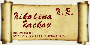 Nikolina Rackov vizit kartica